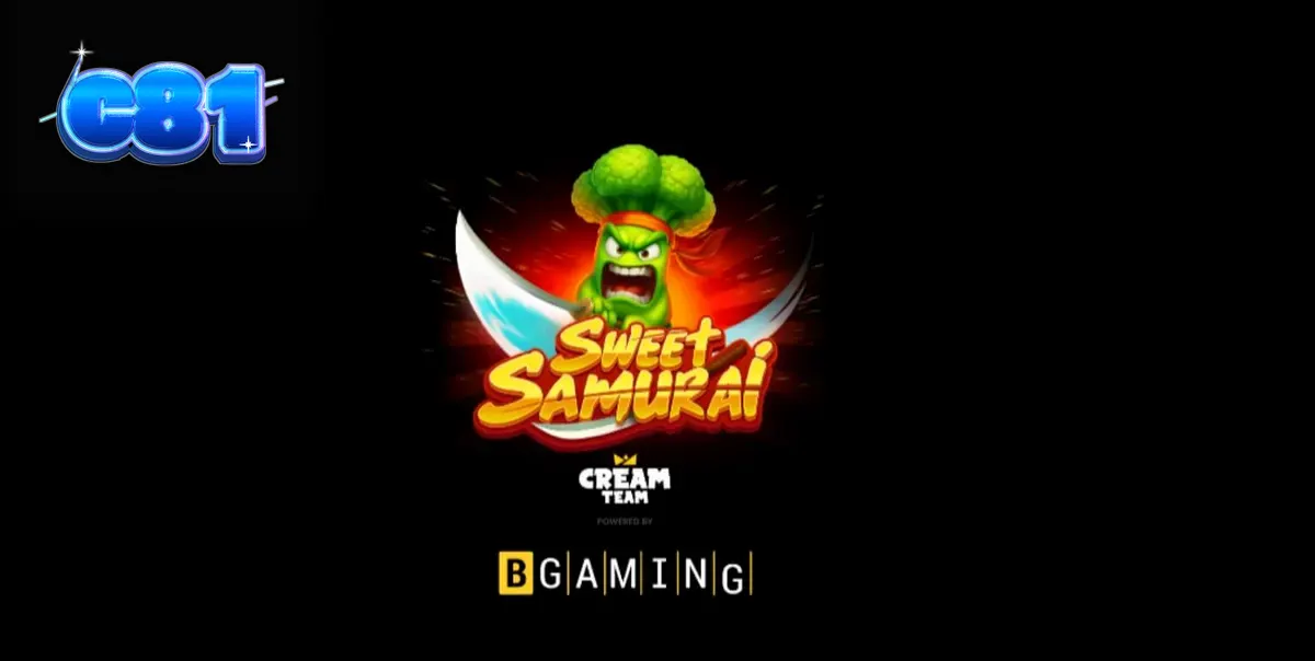 O Broccoli Samurai observando o grid de jogo do slot Sweet Samurai
